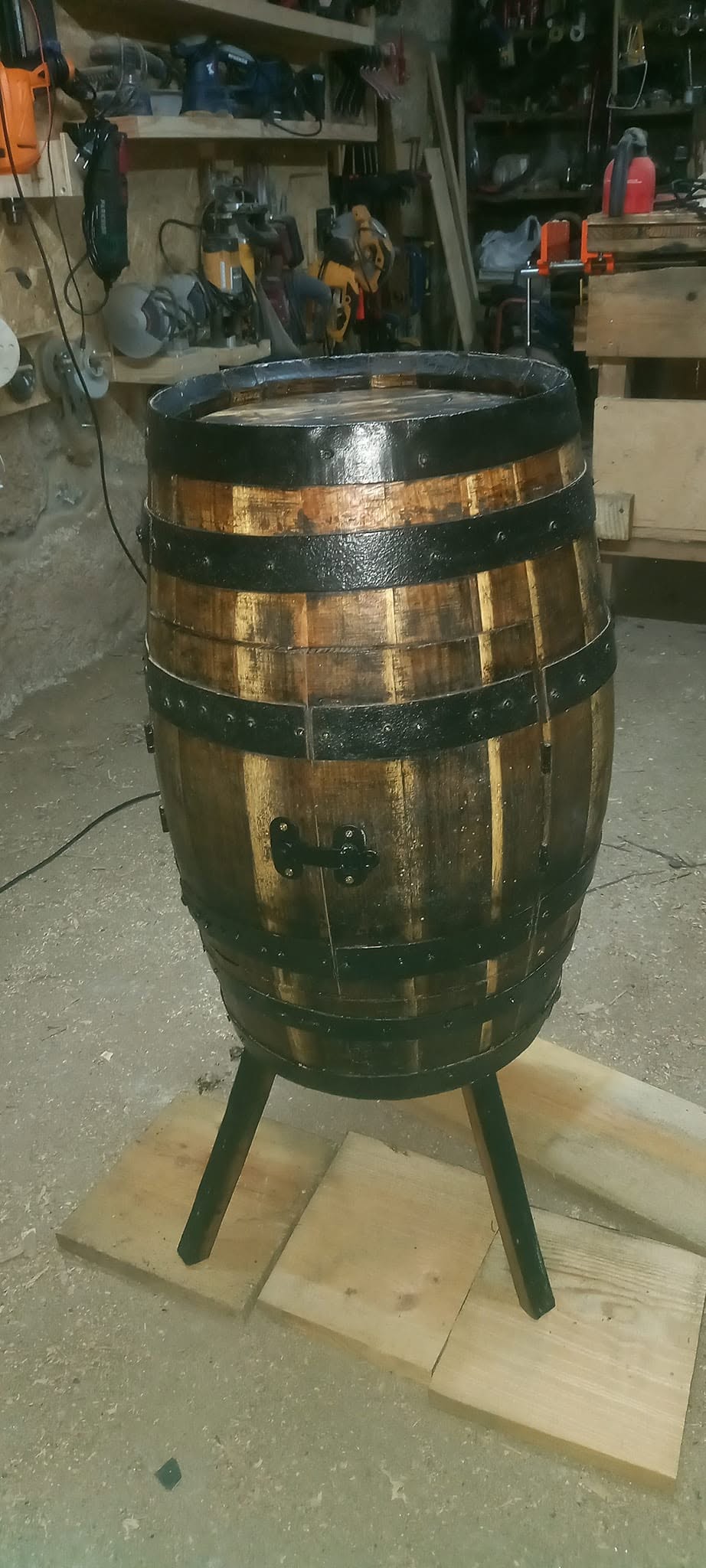 Pipo de madeira preparado para transformação